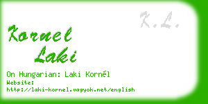kornel laki business card